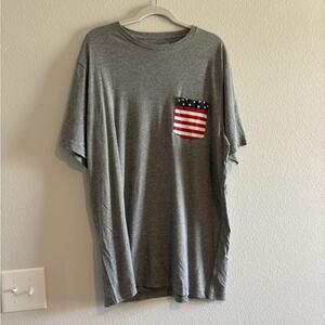 Travis Matthew Grey American Flag Tshirt size XXL NEW